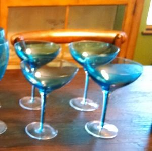 Pier one imports blue martini glasses